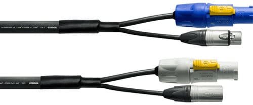 Cordial DMX XLR 3 Points + Powercon 5 M Câbles jack /