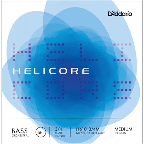 Daddario D Addario H610 contrebasse orchestre Helicore manche 3/4 Medium