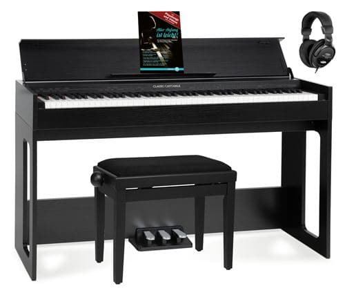 Classic Cantabile DP-S1 SM Piano numérique noir mat Set avec banquette et