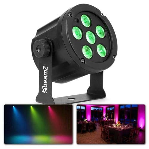 BEAMZ SlimPar 30 Projecteur PAR soirée DJ de 6 LED RVB DMX / auto noir