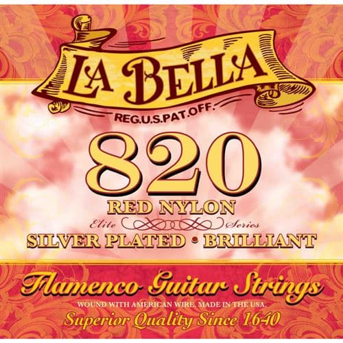 La Bella Labella 820 Elite 820 Flamenco Red Nylon Tension médium
