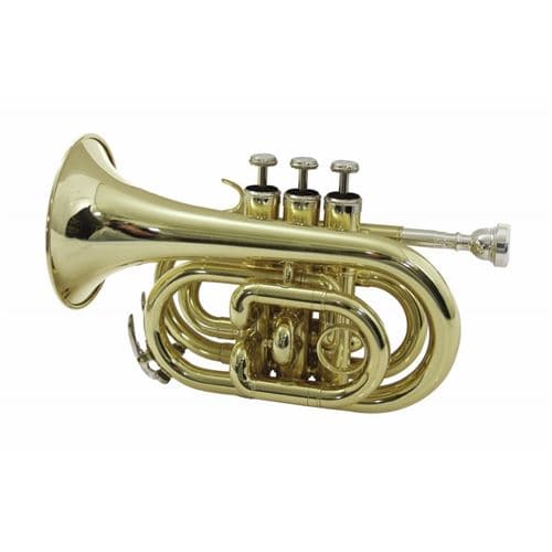 DIMAVERY Tp-300 trompette de poche sib, or