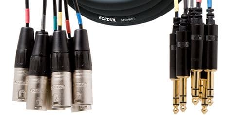 Cordial Multipaire 8 XLR Mâle/8 Jack Stéréo 3