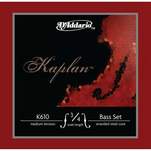 Daddario D Addario K610 contrebasse Kaplan, manche 3/4, Medium