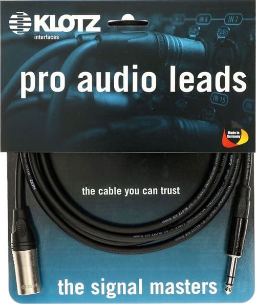 KLOTZ XLR Male / Jack Stereo Câbles XLR et jack symétrique