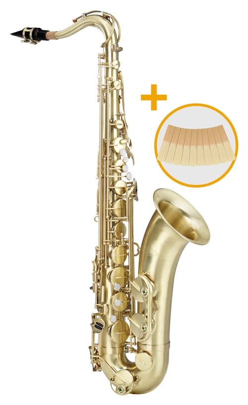 Classic Cantabile Winds TS-450 Saxophone ténor en sib brossé avec set d anches force