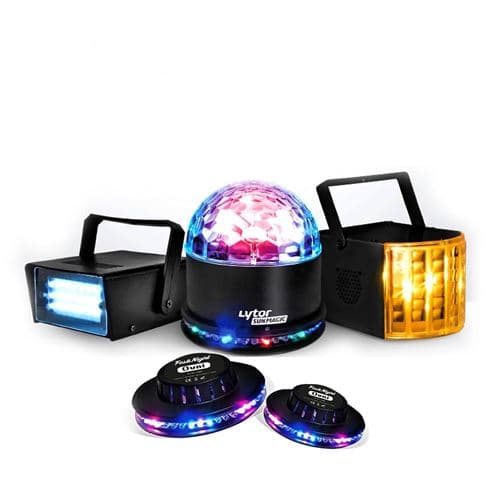 Lytor Dark Black 5 Effets Derby Zirkus + SunMagic ASTRO/UFO + Strobe + 2 Ovni