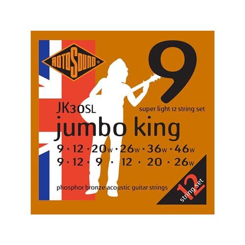 Rotosound JK30SL Jumbo king phosphore bronze guitare acoustique Super Light