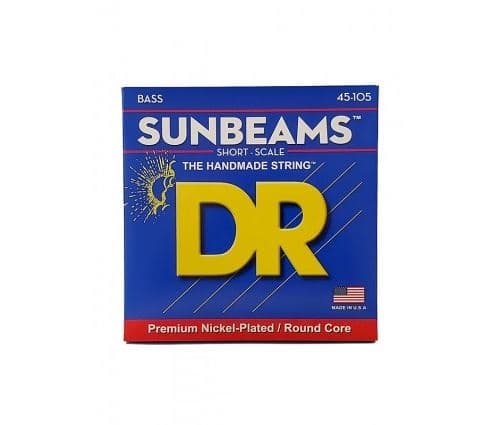 Dr SNMR-45 Sunbeam Nickel Plated, jeu guitare basse, Medium 45-105 Short Scale