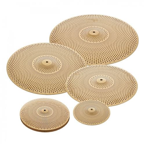 Gear4Music Piece Cymbal Pack for Quiet Practice Low Volume Cymbals