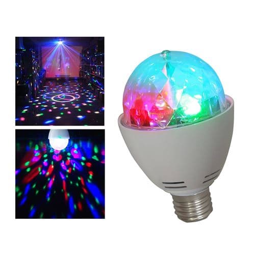 Ibiza Light Ampoule culot E27 jeu de lumière LEDs RVB 3x1W effet ASTRO rotatif