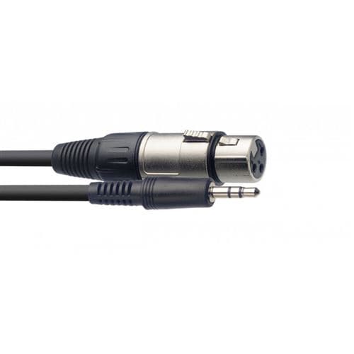 Stagg SAC3MPSBXF audio, XLR/mini jack (f/m), 3 m