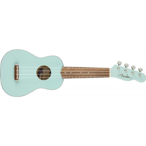 Fender Venice Soprano Uke touche noyer Daphne Blue