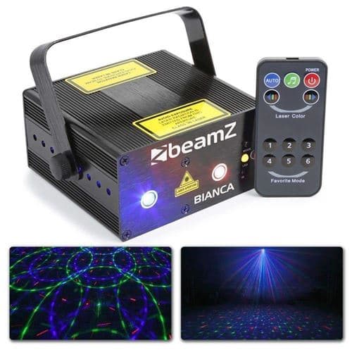 BEAMZ Bianca Double Laser 330 mW RGB Gobo IRC