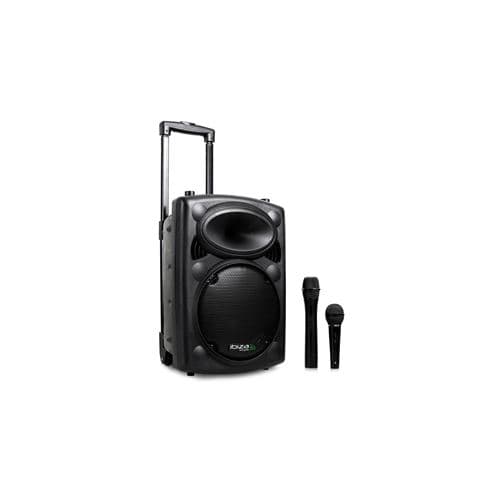 Ibiza Sound Système portable autonome 8" 400W USB/REC/VOX/BLUETOOTH + 1 Micro VHF + 1 Micro filaire