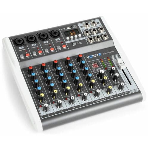 Vonyx VMM-K602 Mixage, 6 Canaux, Bluetooth