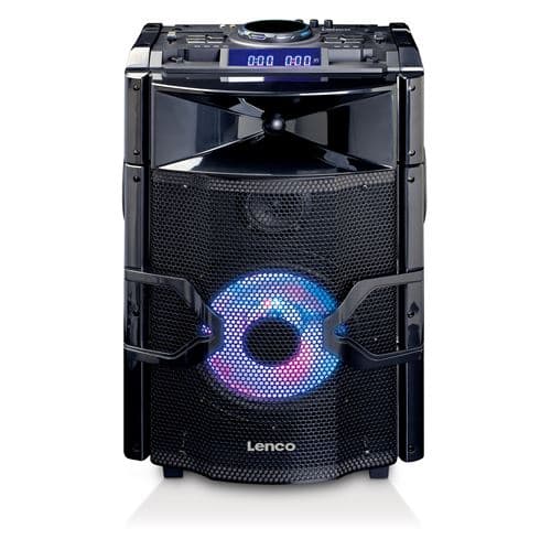 Lenco Enceinte/table de mixage DJ haute puissance avec Bluetooth, USB, radio FM et éclairages PMX-250 Noir