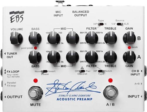 EBS Stanley Clarke 2 Canaux Effets guitare acoustique