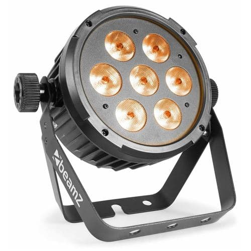 BEAMZ BT280 FlatPAR, 7x LED RGBAW-UV, 10W par LED avec Télécommande