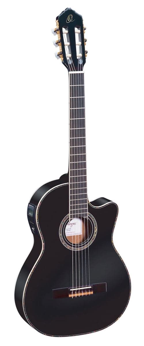 Ortega RCE145 Spruce Slim Neck Black