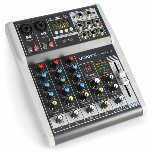 Vonyx VMM-K402 Console de Mixage, 4 canaux