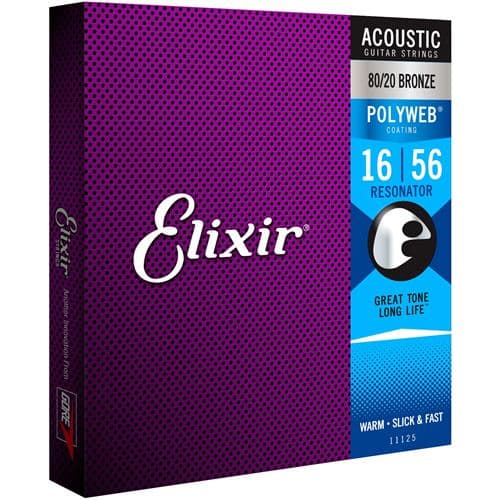 Elixir Acoustic 80/20 Bronze Polyweb Resonator 16-56
