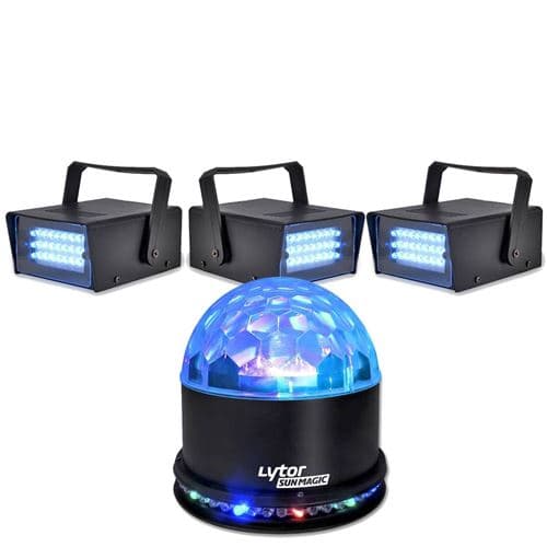 Lytor Soirée FIESTA SUNMAGIC + 3 LED STROBE BLANC