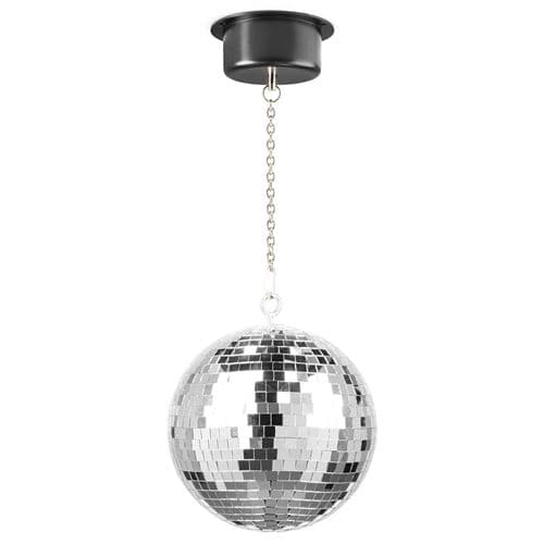 BEAMZ Fuzzix MB20M Boule à Facettes 20 cm avec moteur, Disco Ball, DJ Light Effect, Boule Discothèque, Moteur 230V électrique
