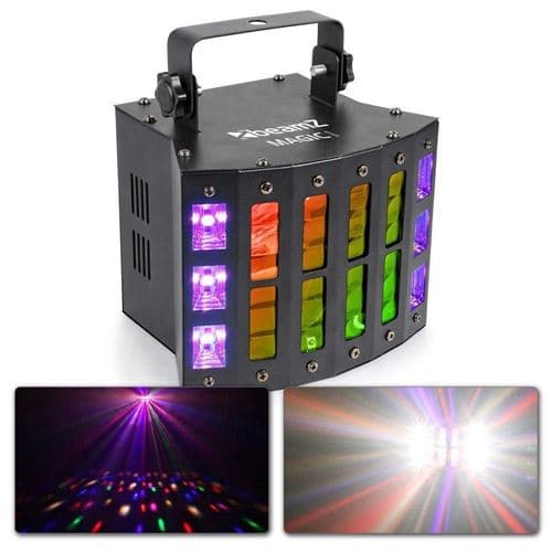 Tronios Beamz Magic 1 Derby Stroboscope effet lumineux UV DMX Noir
