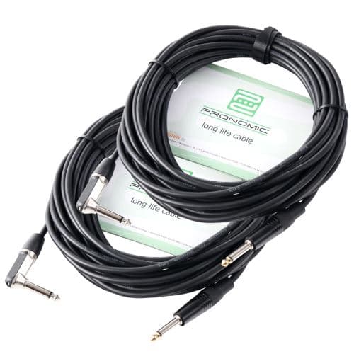 Pronomic Stage INST-A-10 câble instrument fiche coudée 10 m lot de 2