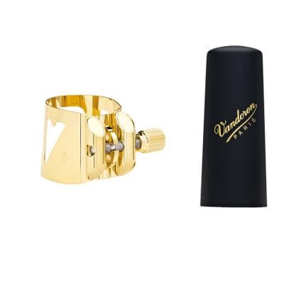 Vandoren Saxophone Ligature Optimum Plastique Alto et Couvre BEC LC07P Ligature saxophone Alto
