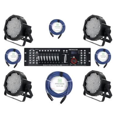Showlite FLP-144W 4 x SET + Master Pro USB +