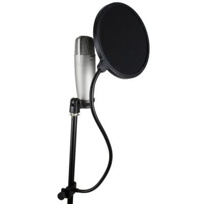 Tiger MSA21-BK Écran acoustique avec large filtre anti-pop Noir