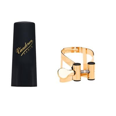 Vandoren Saxophones Ligature M/O Alto Plaque OR et Couvre BEC LC57GP Ligature saxophone Alto
