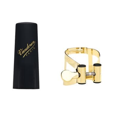 Vandoren Saxophones Ligature M/O Tenor Finition OR et Couvre BEC LC58DP Ligature saxophone Ténor