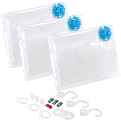 Pearl Sacs de rangement sous vide avec crochet de cintre (x3)