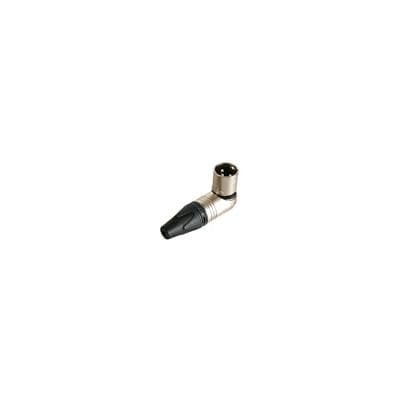 Neutrik Connecteur xlr, 3 points male, coude, nickele, contacts argentes