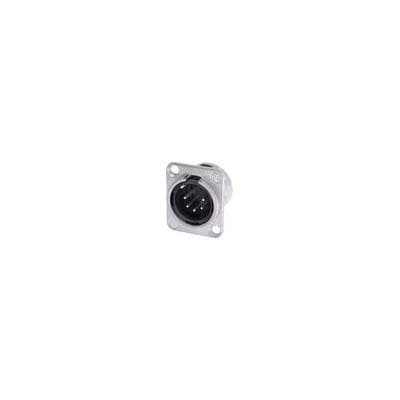 Neutrik Embase xlr, 5 points male, argente, nickel, type d