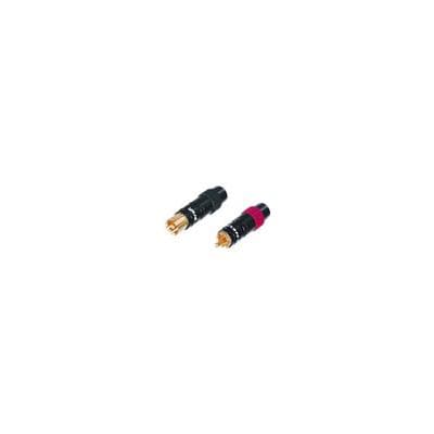 Neutrik Cinch (paire), dore, broche massive, pour cable de 3